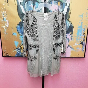 Tlew de Lis Gray and Black Tunic